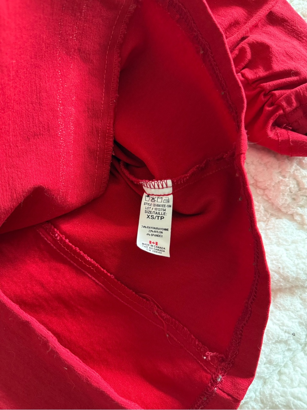 Eclipse Red Single-Button Ruched-Sleeve Blazer - Picture 3 of 5